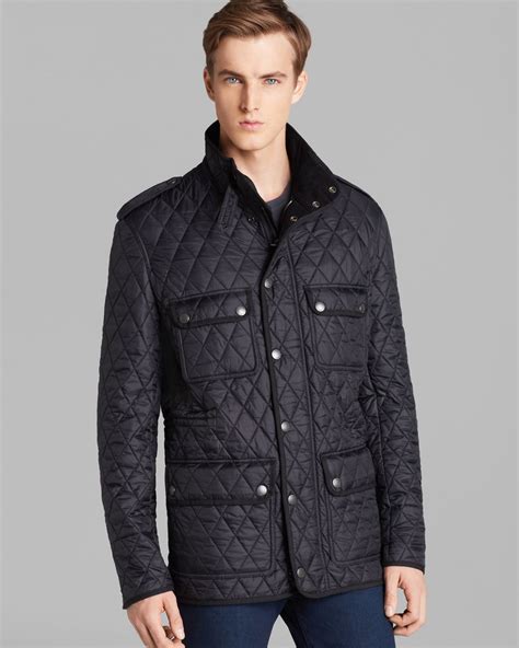 burberry brit quilted jacket mens|Burberry diamond quilted fitted jacket.